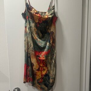 Micas- Colorful Abstract silk Print Dress size 2